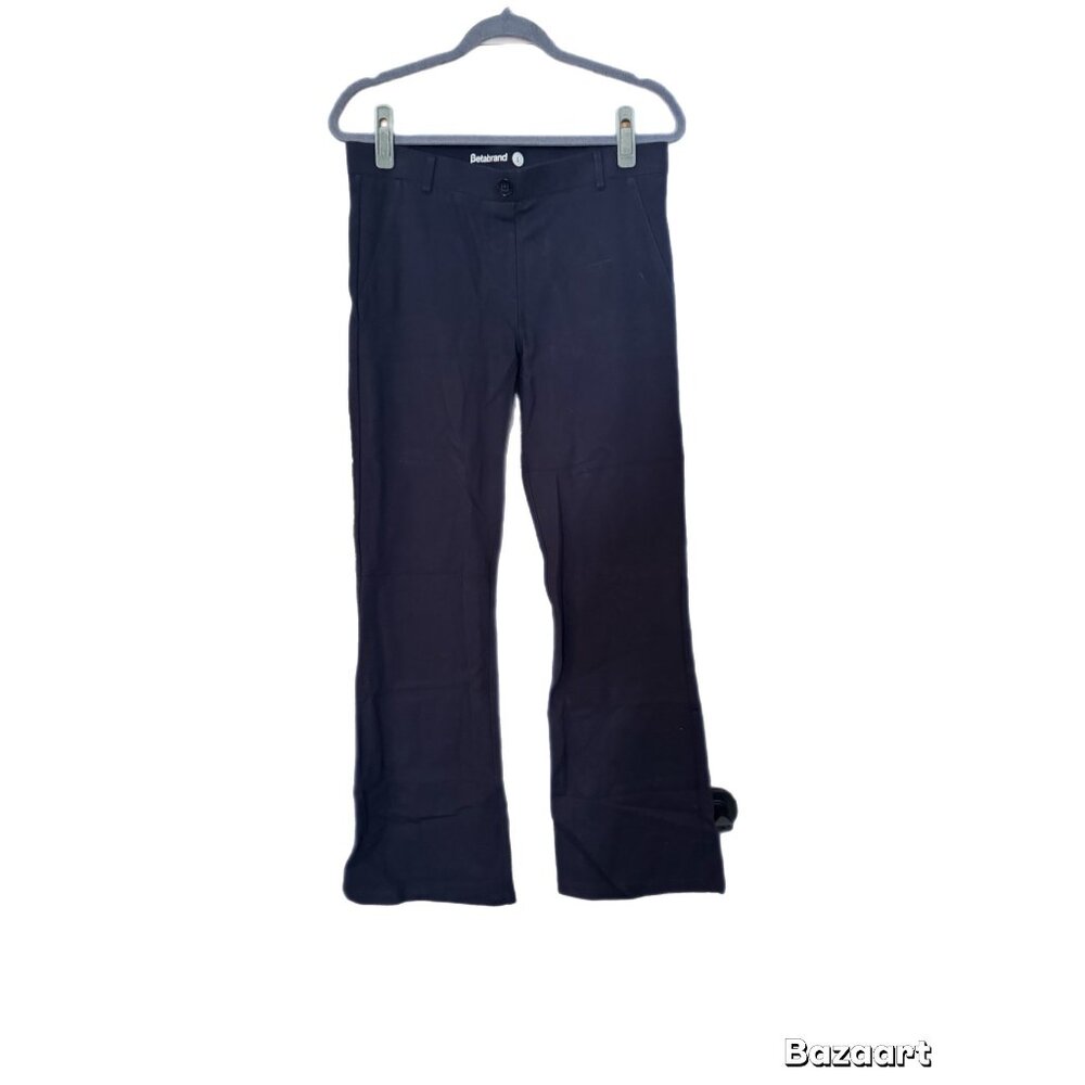 Betabrand Classic Bootcut Ponte Dress Pant Navy Blue Yoga Size Large Womens